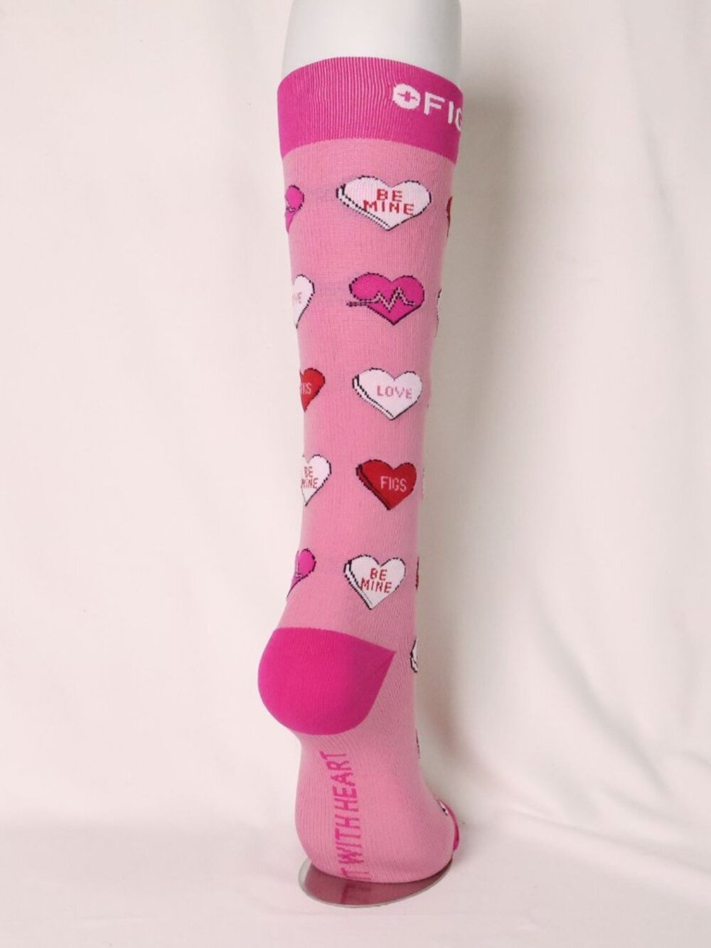 Figs Compression Socks Heart Pattern | Size S - Picture 4 of 4